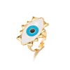 Queenie Brand Best Seller Adjustable Enamel 18K Gold Plated Rings Jewelry Women
