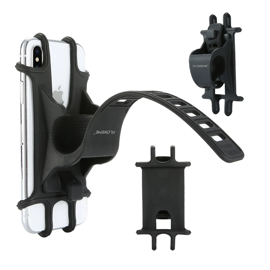 

Free Shipping 1 Sample OK FLOVEME Universal Silicone Bicycle cellphone Stand Bike Mount Mobile Phone Holder
