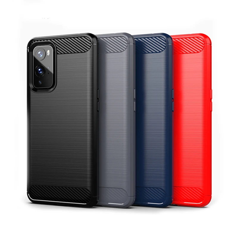 

2021 Simple Soft TPU Carbon Fiber Shockproof Phone Case For OnePlus 9 Pro case