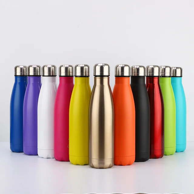 

500ml/750ml Cola Shape Stainless Steel Insulated Vacuum Water Bottle with Custom Logo, Customized color