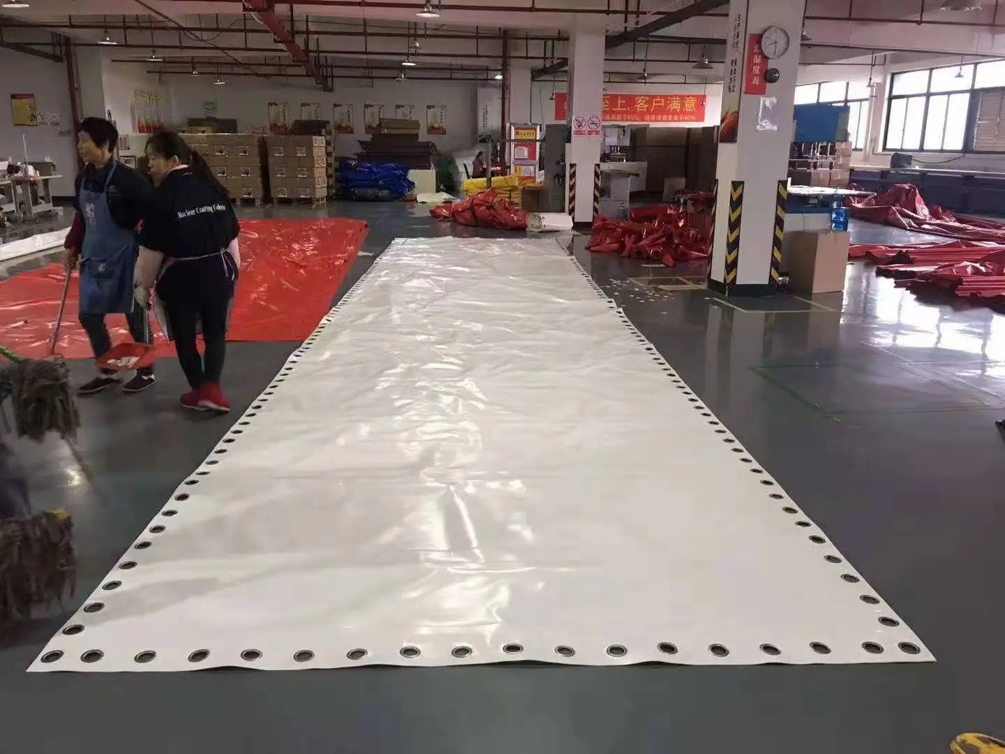 20ft Shipping Container Cover Tarps Ecofriendly Tarpaulin Cover Open