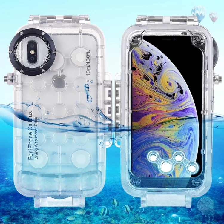 

Wholesales 40m/130ft Waterproof Diving phone Housing Photo Video Taking Underwater photography Cover Case for iPhone XS Max