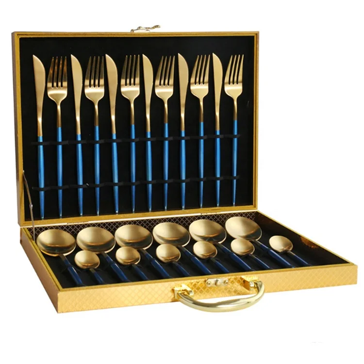 

stainless steel cutlery set gold cutlery set spoons forks and knives for events, Customized accord