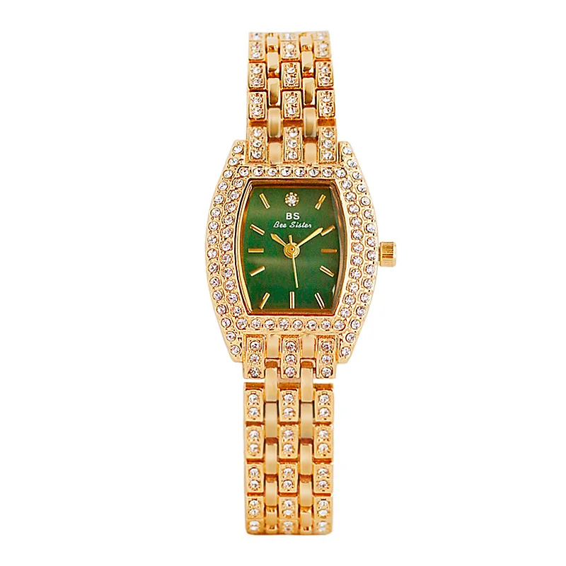 

Relogio Feminino Women Watch Gold Luxury Diamond Square Quartz Ladies Wrist Watches Stainless steel Female Watch
