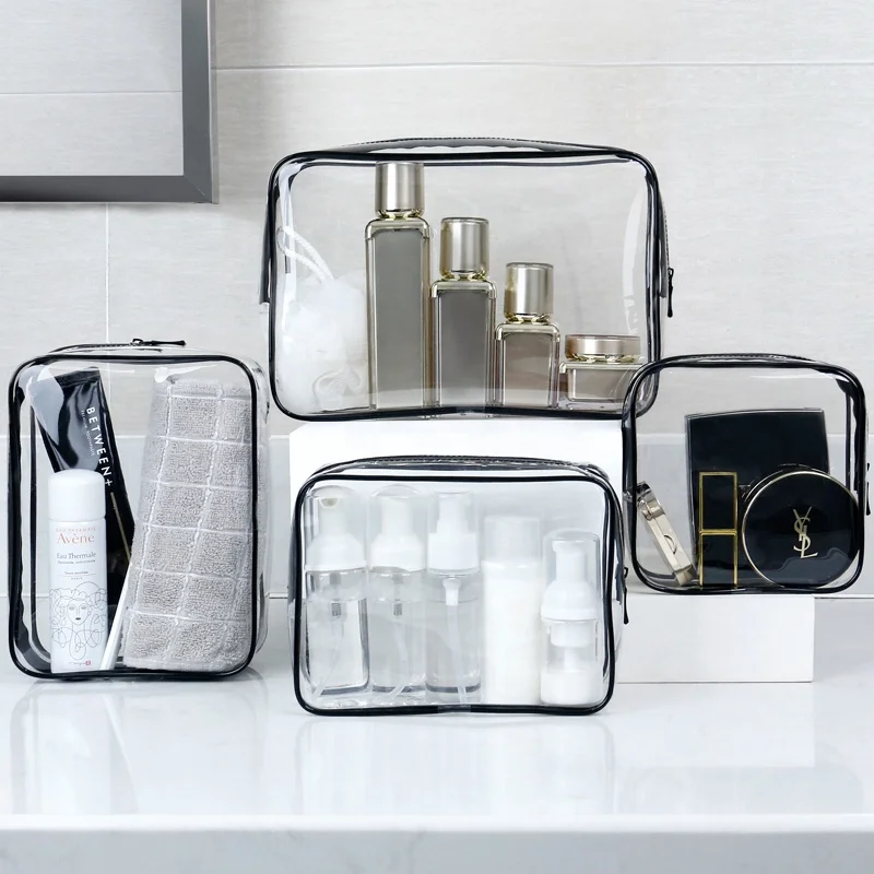 Clear pvc cosmetic bags custom logo makeup bag travel toiletry bag new product ideas 2022