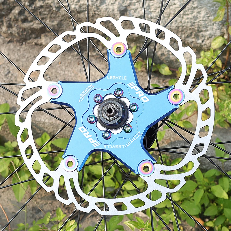 

Lebycle Multicolor MTB DH Bicycle Brake Disc Rotors 140mm/160mm/180mm/203mm Hydraulic Float Brake Disc