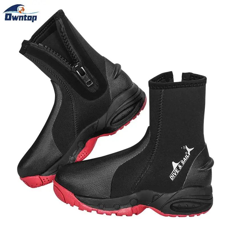 

New 5mm Diving Shoes Outdoor Beach Water Mountaineering Rescue Shoes Non-Slip Sailing Surf Diving Boots Fins