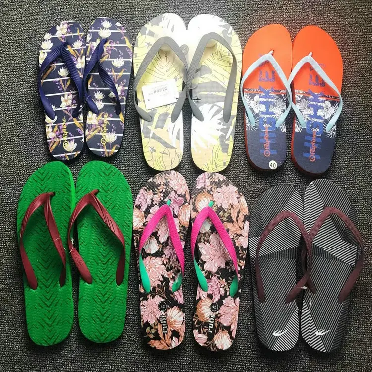 

0.32 Dollar Model TH079 Series Container Ready Stock Mix Lots Of Prints For Unisex flip flops manufacturers