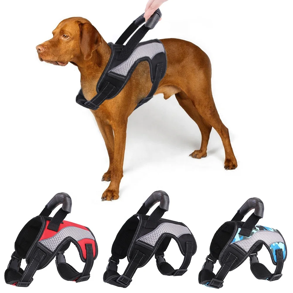 

Hot Sale High Quality No Pull Reflective Dog Vest Comfortable Mesh Adjustable Dog Harness, As picture shows