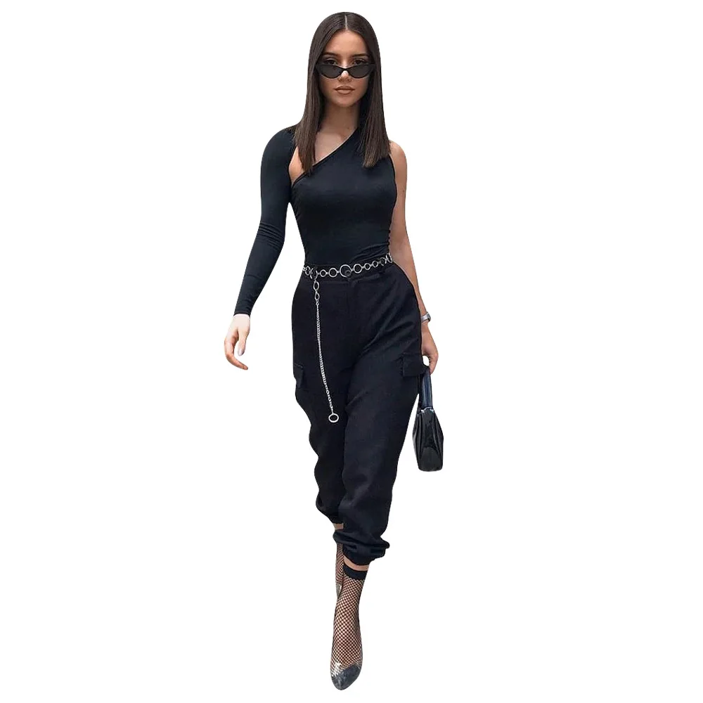 

2021 new arrivals spring asymmetrical designs women full length casual pants outfits sets