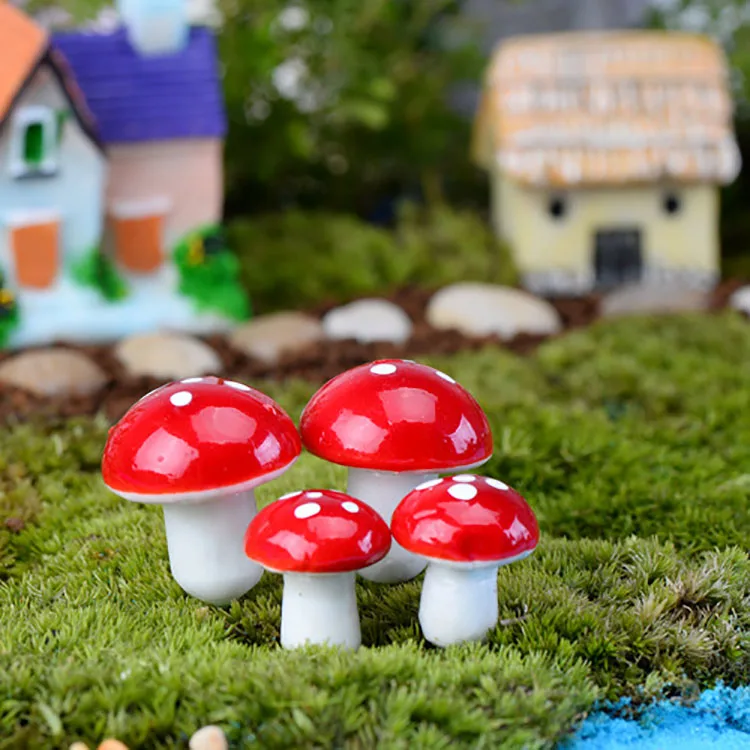 Miniature Landscape Decoration Mushroom Bonsai Succulent Plants Garden Decor 