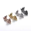 Micro Pave CZ Jewellery Findings Two Zircon Butterfly Jewelry Connectors Charm Butterfly Charms For Bracelets Jewelry Making
