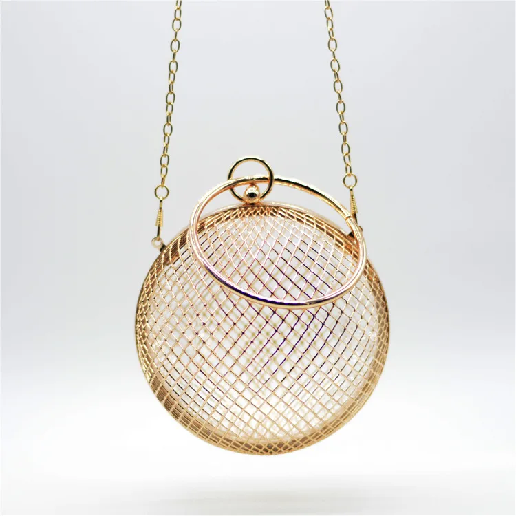 gold cage purse