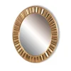 Wholesale Simple Golden Oval Plastic Mirror Frame for home decor