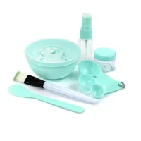 

Miyaup mask brush bowl set with sprinkling irrigation facial beauty tool set with pink and blue makeup tool face brush set