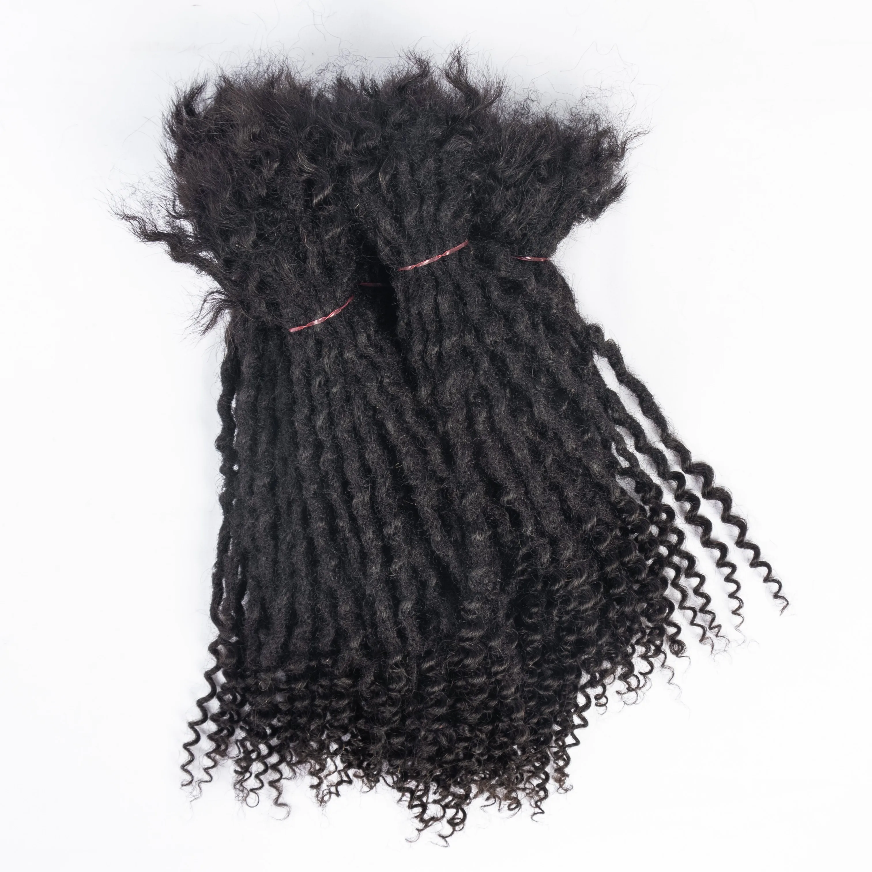 

Deep Goddess Locs Small Size Handmade Crochet 100% Dreadlocks Extensions Human Hair Locs Extensions 0.6cm