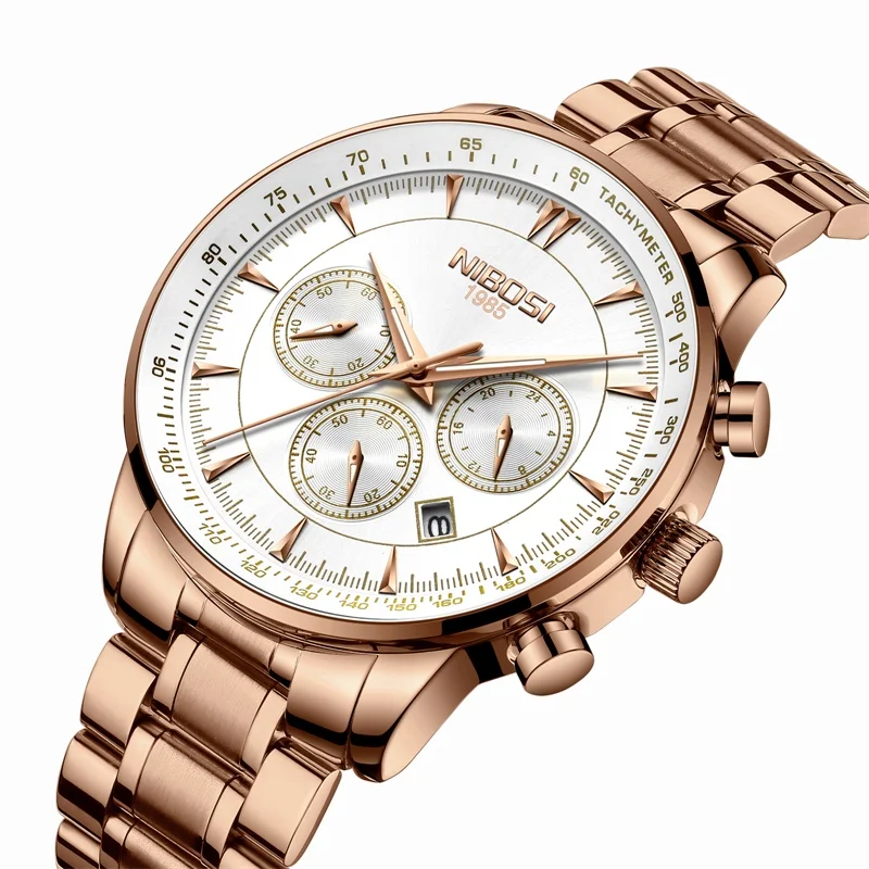

nibosi 2351 High quality waterproof wrist watch automatic men quartz watch, 10 colors available