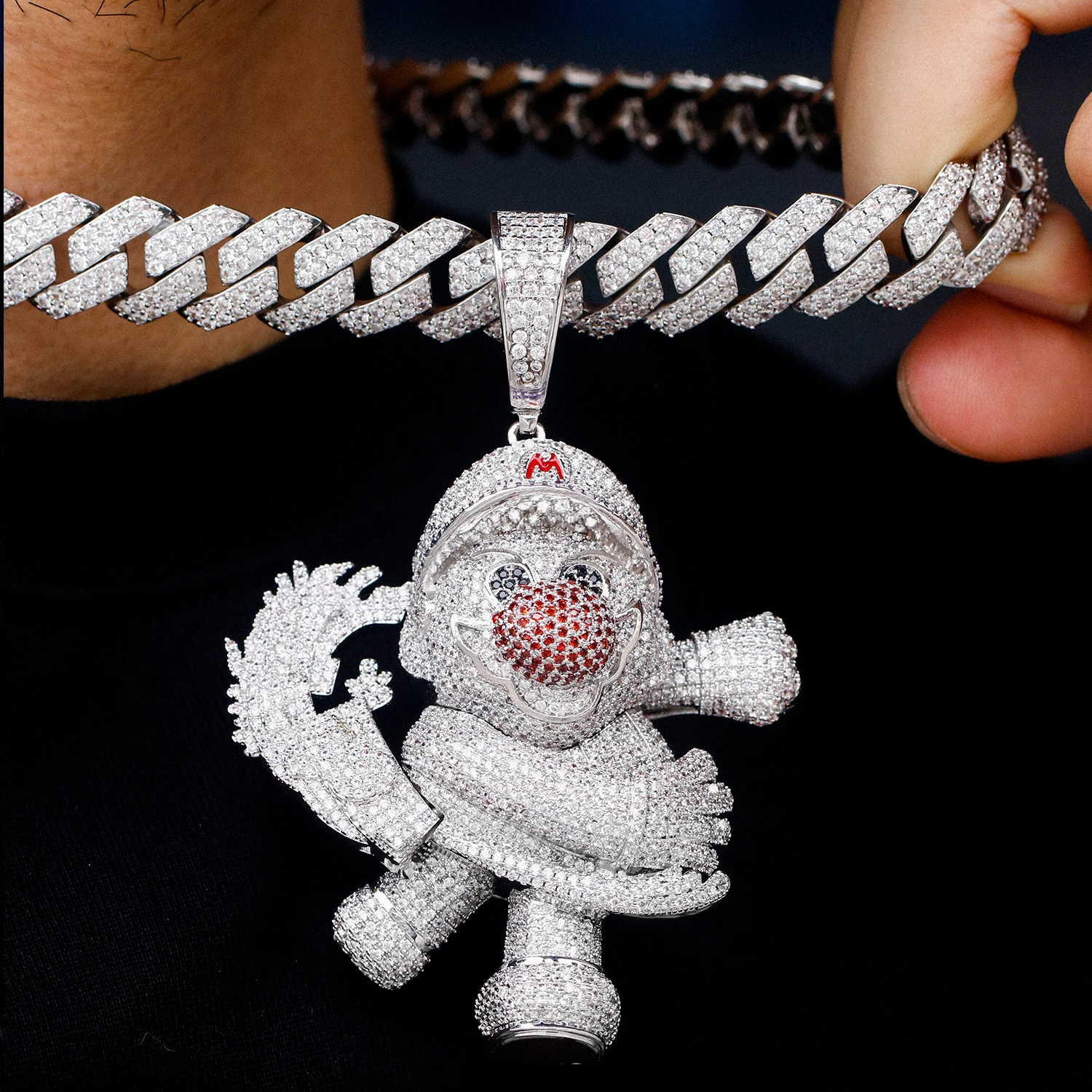 

2021 New Arrival Hip Hop Jewelry Anime Diamond Pendant Iced Out Colored CZ Pendant