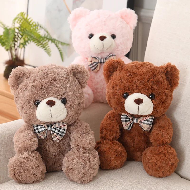 

Customize Multi Color Teddy Bear With Bow knot Plush Toys Peluche Teddy Bear Stuffed For Valentine's Day Gift