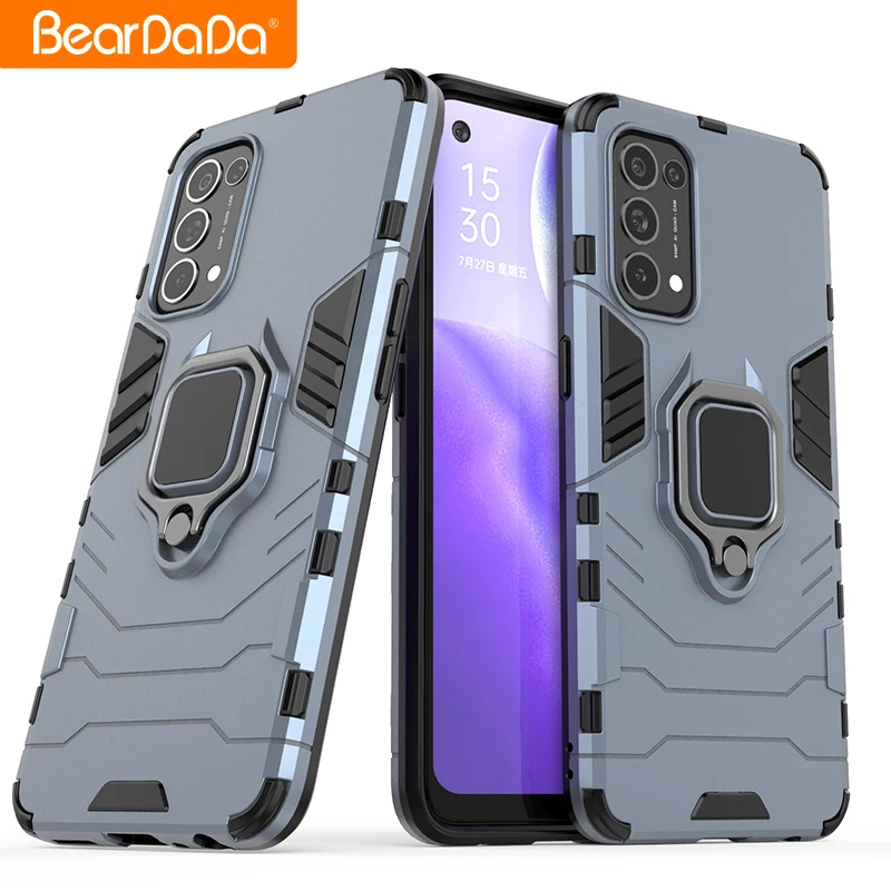 

Amazon Hot Sale Fashion Luxury silicon original case ring kickstand Magnetic Adsorption creative cell phone case for OPPO RENO 5