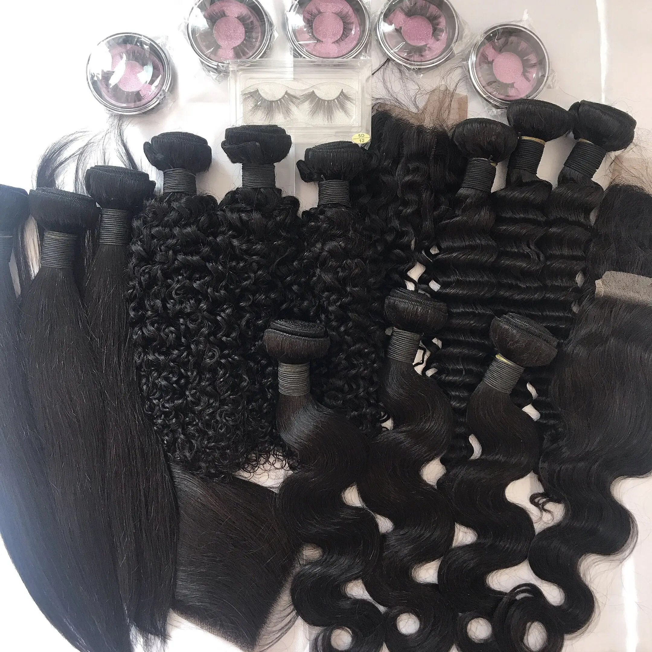 

Mink Brazilian Virgin Straight Hair With Lace Frontal Closure 8A 10A Grade Virgin Unprocessed Human Hair Brazilian Hair Bundles