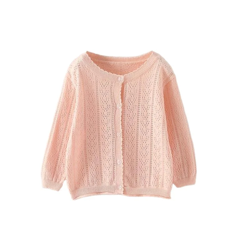 

stock styles children wholesale kids knitwear girl sweater top long sleeves knitted hollow autumn winter Cardigan sweater