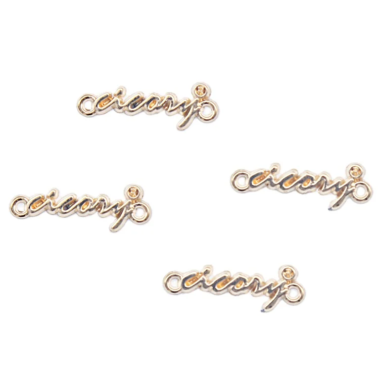 

High Quality Custom Clothes Embossed Brand Name Label Making Bag Metal Logo Tag