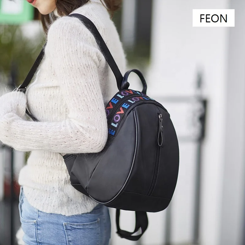 

FEON Tassel Sling Bag Casual Backpack PU Leather Small Shoulder Handbags for Women, Black,begie,light blue