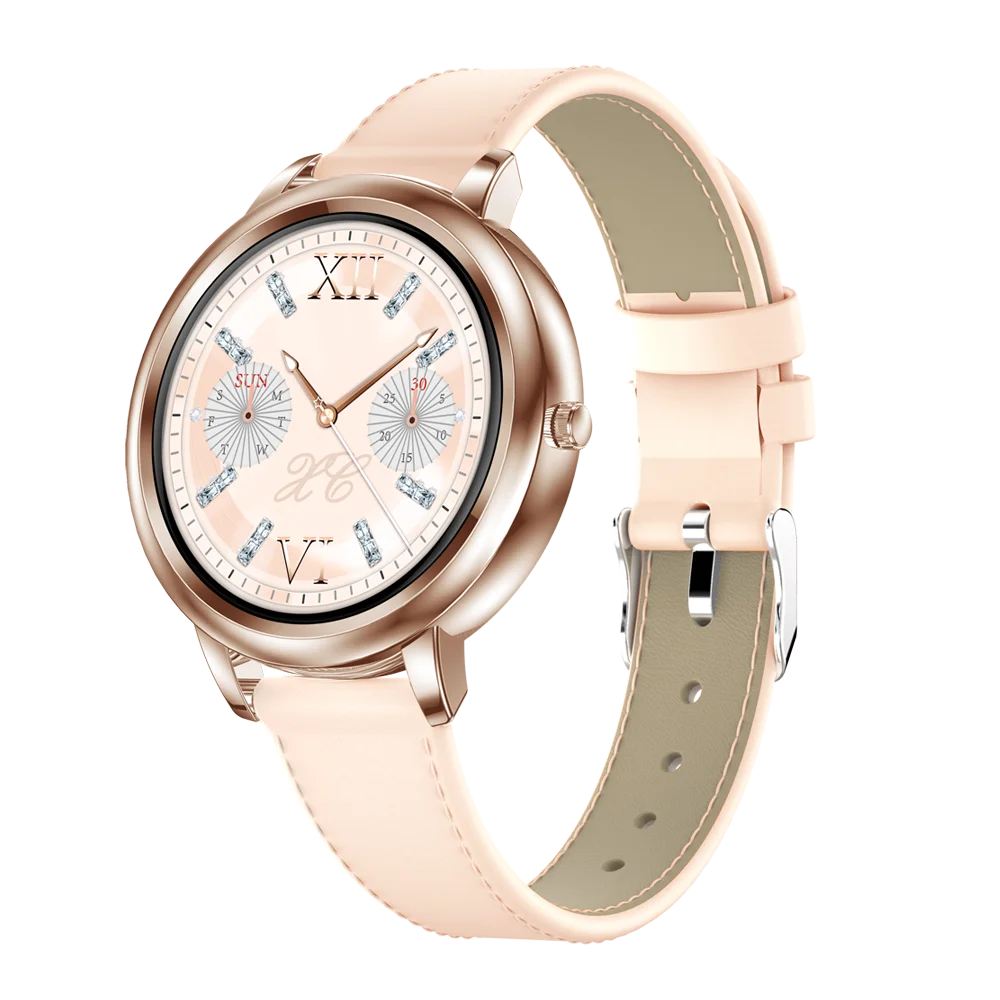 

1.09 inch 240*240 Android and ios touch screen control watch smart heart rate and sleep monitor FOR SPORTS FITNESS GYM HL20, Silver/rose gold/pink