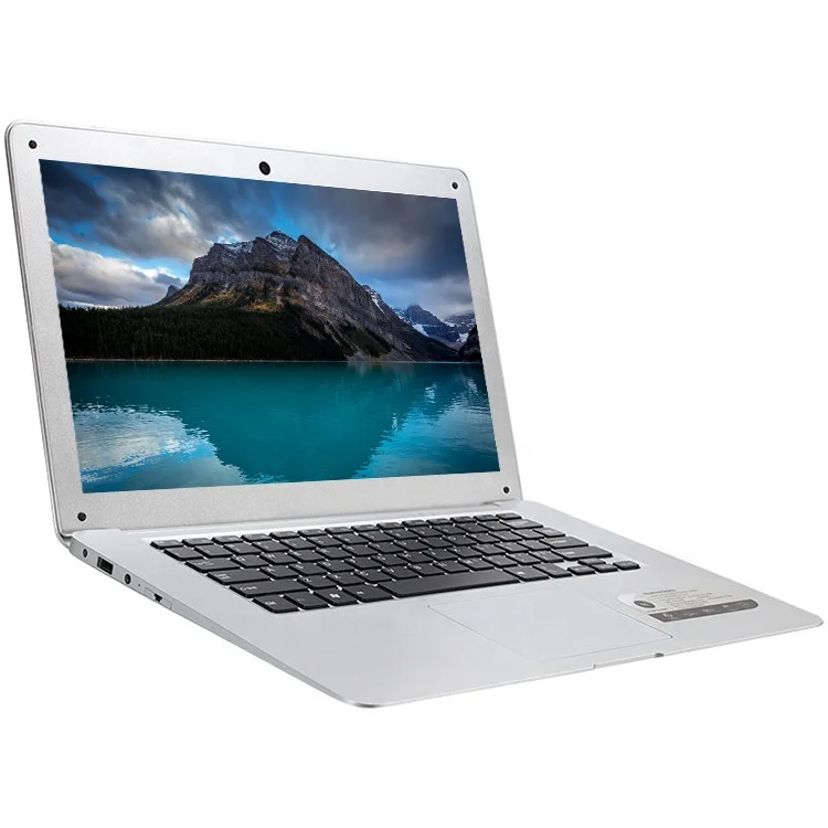 

China Factory price Slim Notebook Laptops 14.1 inch Netbook RAM 4GB Ram 64GB, Black white silver