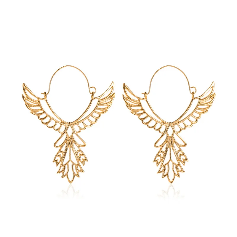 

wholesale Fashion handmade angel wing Earrings hollow out phoenix Earrings peace sign Earrings for woman