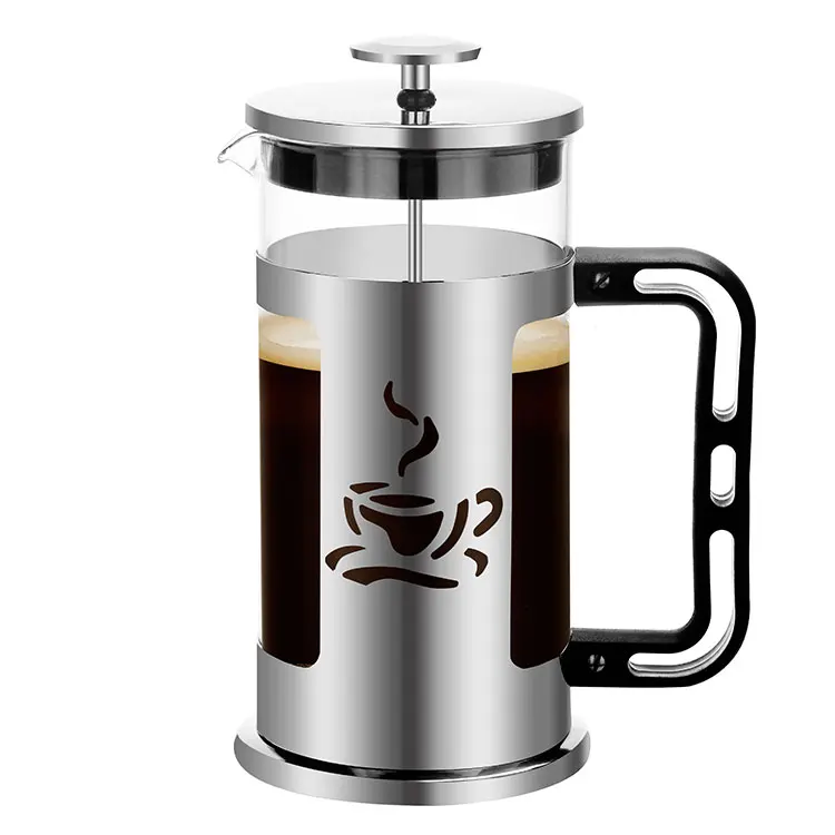 

Reusable 1000ml coffee press stainless steel french marker custom logo