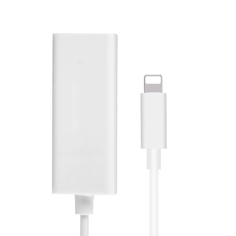 

Factory Lighting Ethernet Converter LAN Wired Network Adapter Phone/Pad to RJ45 adapter, White