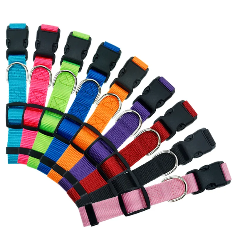 

2023 Release Buckle For Pet Collars Nylon Webbing Pet Dog Collar Nylon Dog Collar