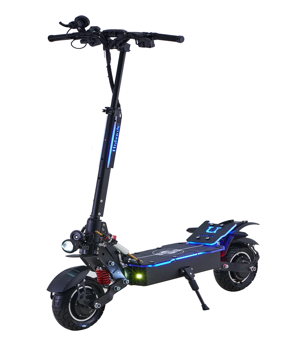 

2400W 52V 38.4AH 24AH Dual Motor LED ambient light body 10 Inch Fast Electric Scooter powerful adult dual motor electric scooter