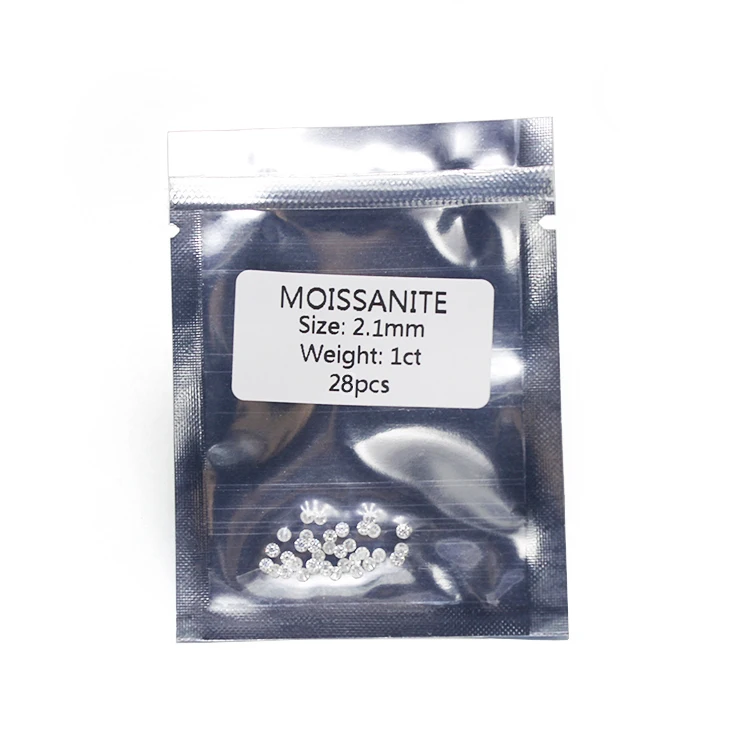 Small Size 0.8mm-2.9mm Round Brilliant Cut VVS Super White DEF Loose Synthetic Moissanite Diamond Stones Melee Moissanite
