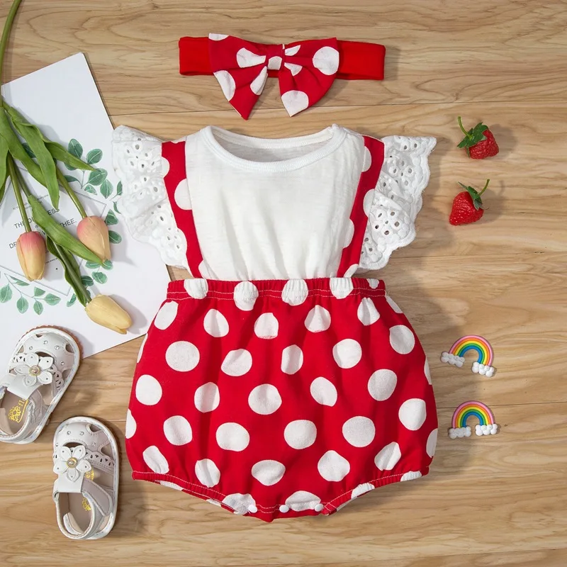 

High quality 2021 Summer newborn baby girl romper Boutique girl clothing jumpsuit