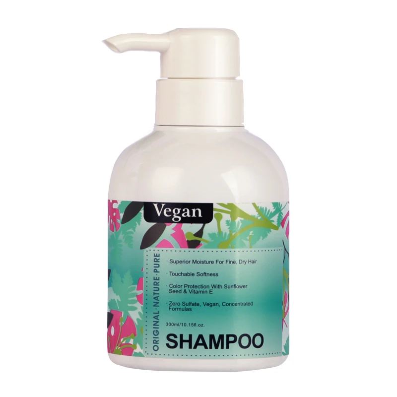 

New Arrival Vegan Natural Hair Shampoo Non Animal Test Smooth And Soft Super Moisture Gentle Cleansing Sulfate Free Formula 300m