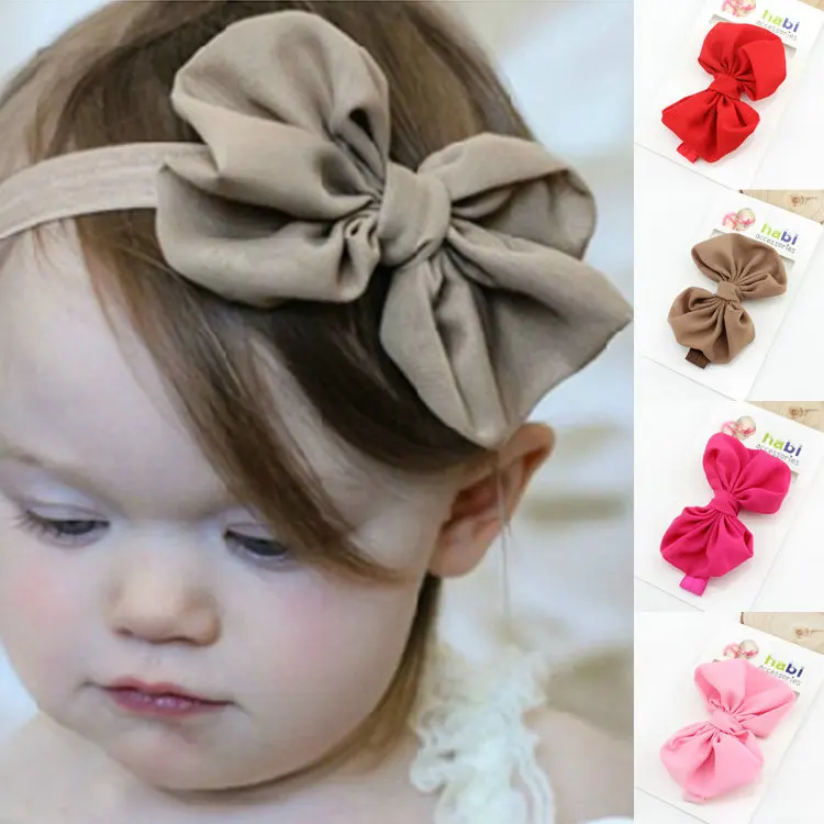 Kleidung & Accessoires Accessoires für Babys DIY Newborn Headband Ribbon  Floral Baby Headdress Kids Hair Band Girls Bow Knot LA2071558