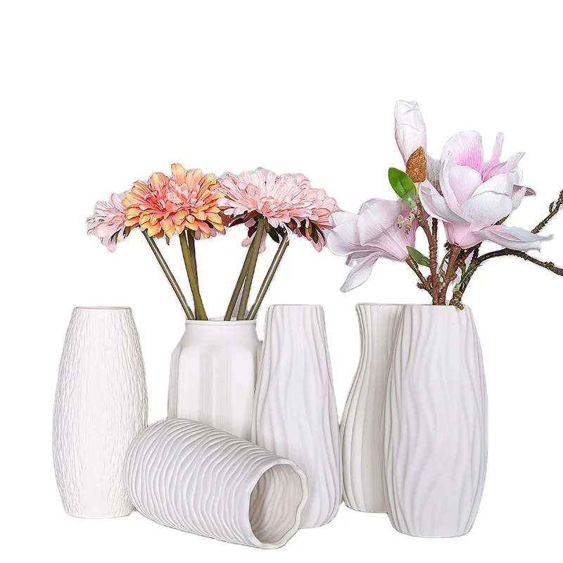 

Cheap White Ceramic Flower Vase White Ceramic Irregular Flower Vase Plant Handmade Art Porcelain Vases Decoration For Home Decor