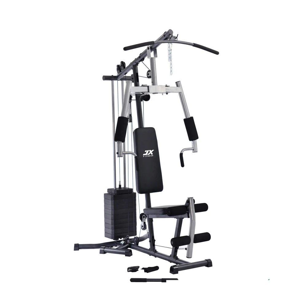 Jx-187f Fitness Equipment Home Gym With Single Station And 98lbs Vinyle Weight Stack For Home Use - Buy Fitness Home Gym,One Station Home Gym,Gym Machine Prices Product on Alibaba.com