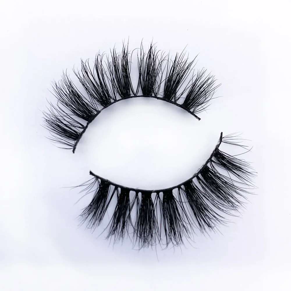 

Syberian fluffy mink strip lash 18mm mink-lashes vendors on sale with custom packaging butterfly box case