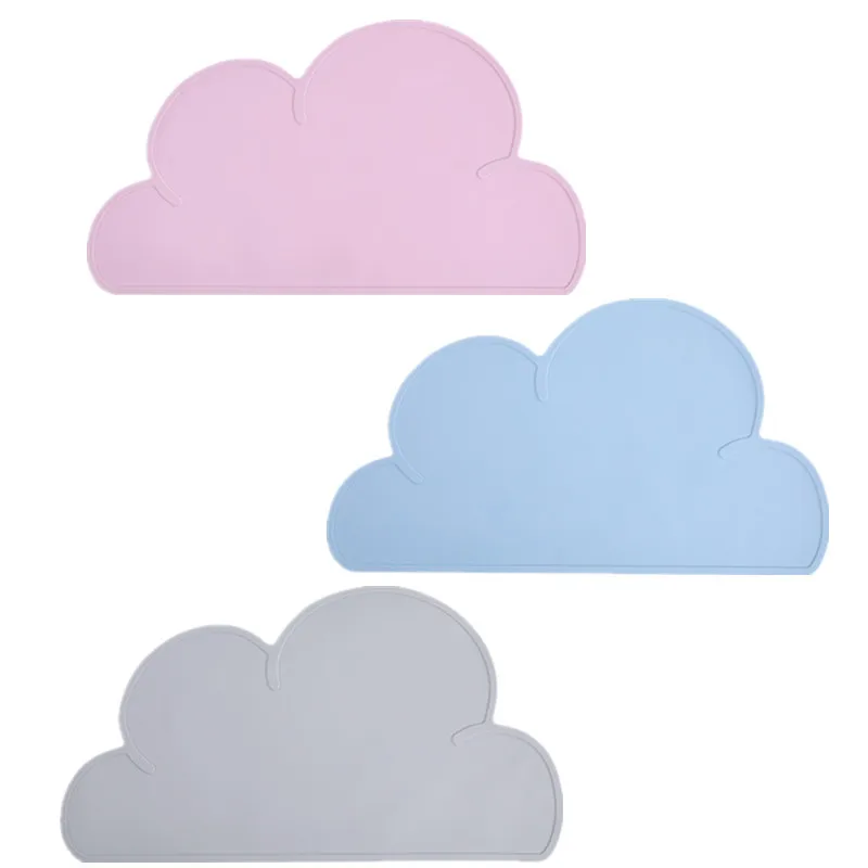 

Silicone Cloud Non-slip Waterproof Pet Cat Dog Bowl Mat, Sku01-sku03