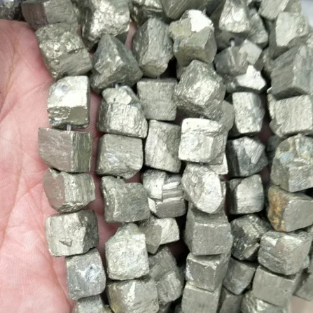 

2022 Wholesale Factory Price High quality Large shape pyrite stones square Beads pyrite for sale