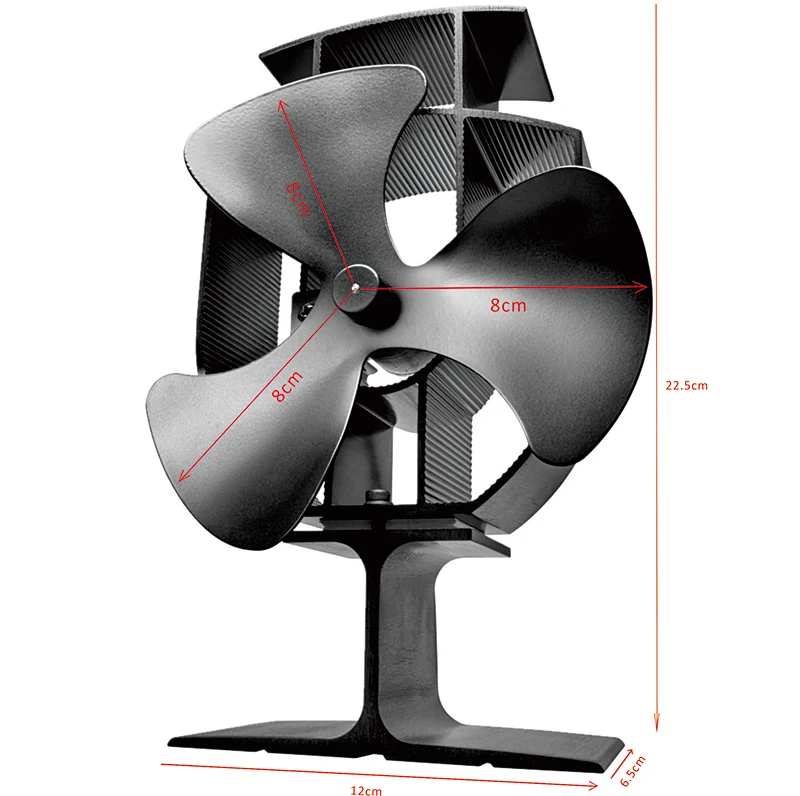 

Non Electric Self powered High Speed Mini Heat Powered Wood Log Coal Pellet Stove Fan Fireplace Fan