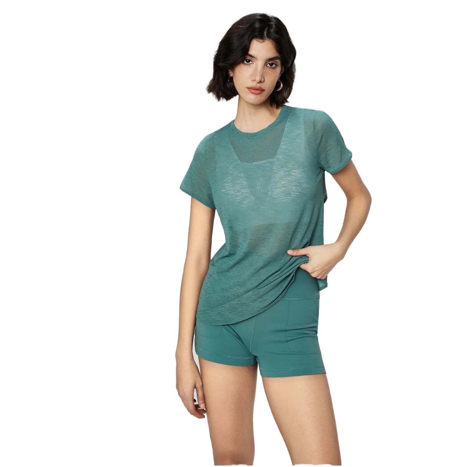 轻盈Short Sleeve瑜伽Top