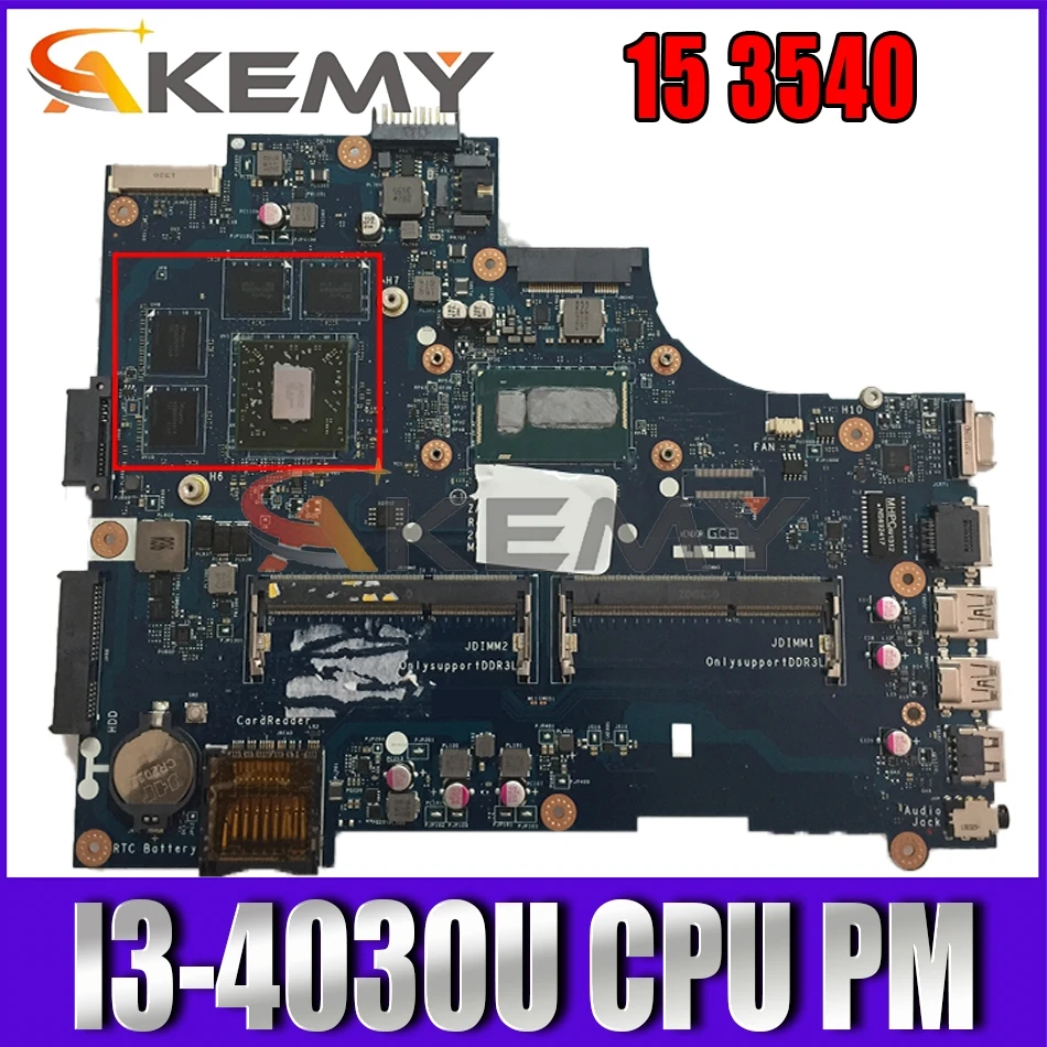 

Akemy I3-4030U FOR Dell Latitude 15 3540 Motherboard ZAL00 LA-A491P CN-0X3NC8 X3NC8 Mainboard 100%test