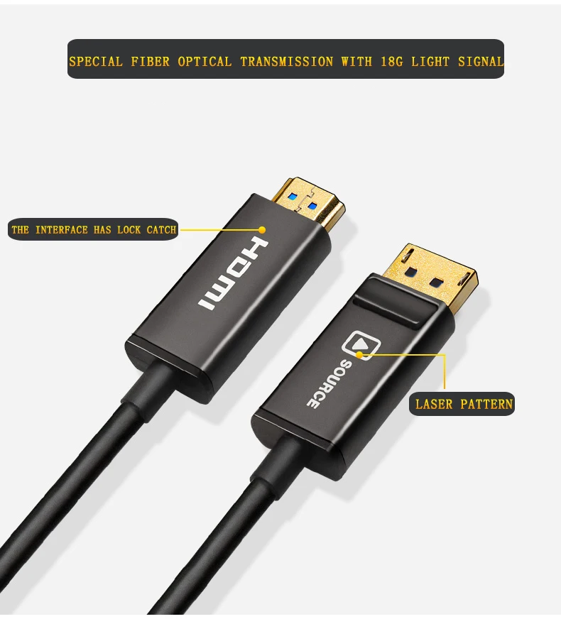 OEM High Quality Male To Male 4K 1080p Displayport DP Transfer To HDMI Adapter Cable