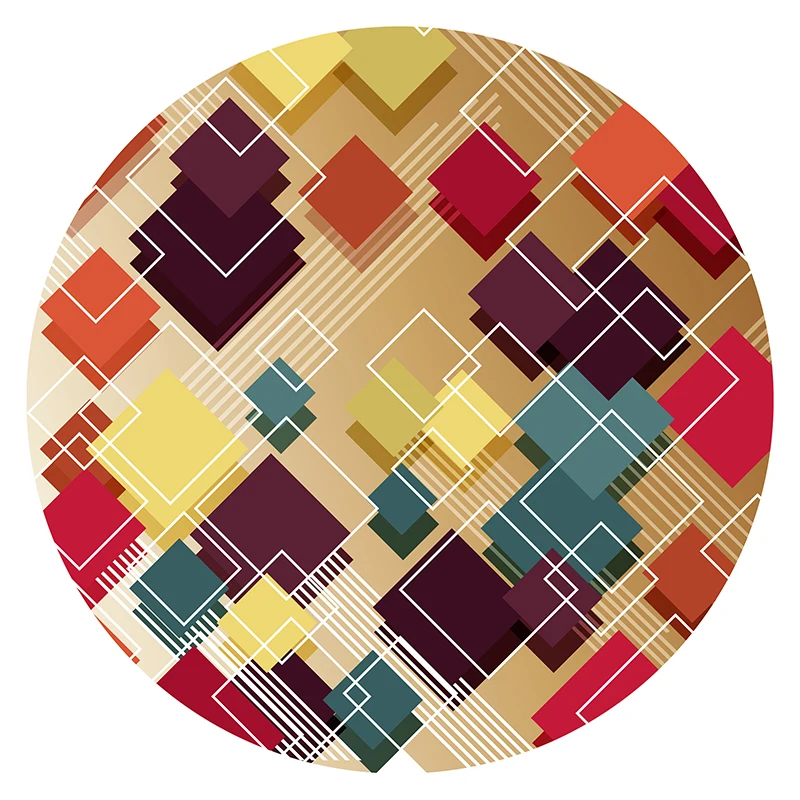 

2021 Wholesale Eco Friendly Round Yoga Mat Custom Circle Yoga Meditation Mat, Full color printing