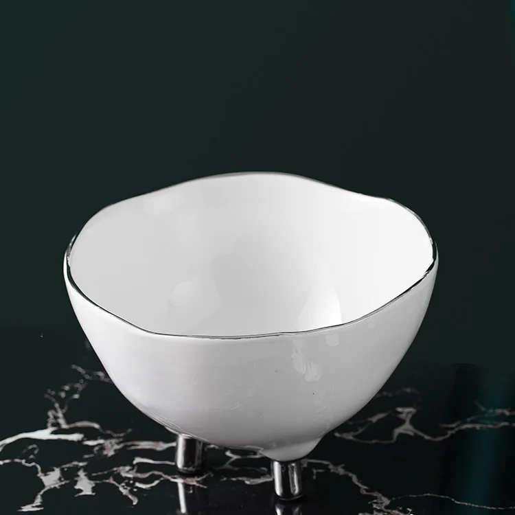 

Wholesale good price modern design high quality dinnerware table ceramic bowl with stand